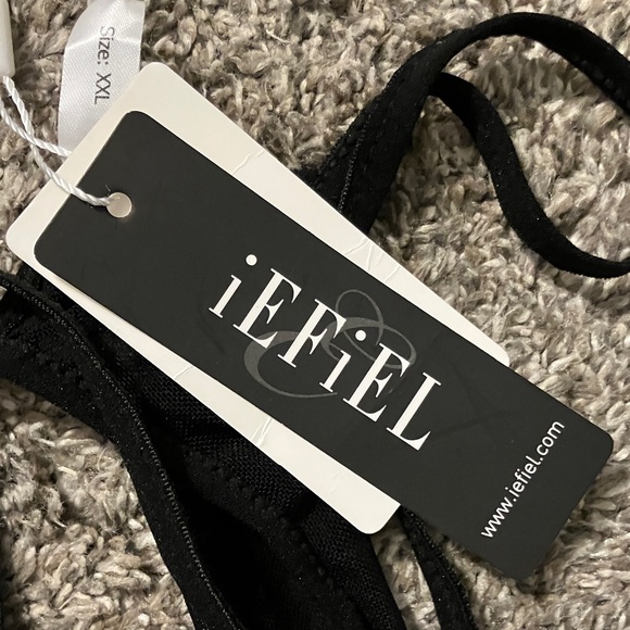 NWT iEFiEL Black Lace Chemise Set size L/XXL - Picture 6 of 7